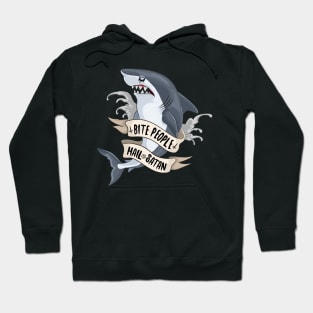 Bite People Hail Satan Shark Hoodie